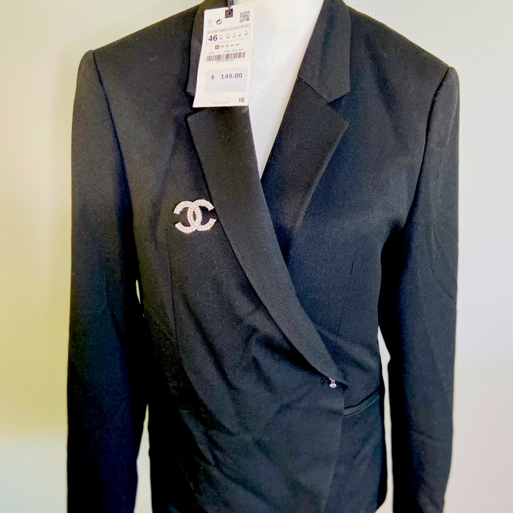 Zara Blazer (Black) (Brooch not included)